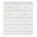 Front. Kadyn - 5 Drawer Dresser with Gold Handle, Nursery Dresser Chest Of Drawers Organizer - White.