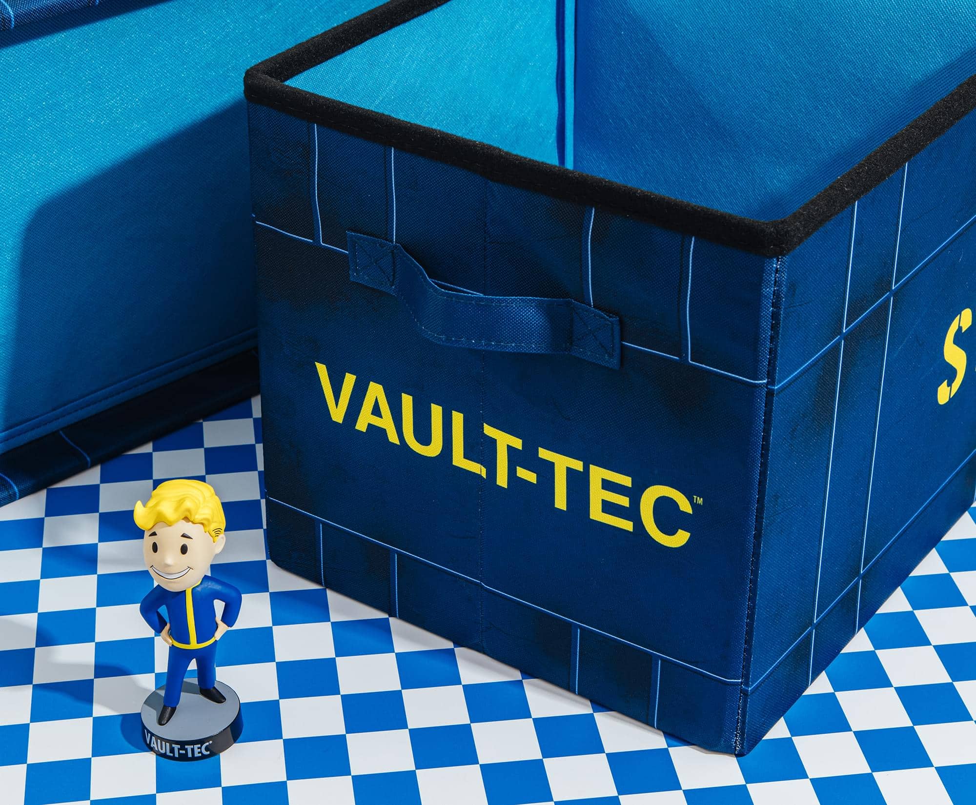 Toynk Fallout 76 Vault Tec Fabric Storage Bin | 24 x 12 Inches
