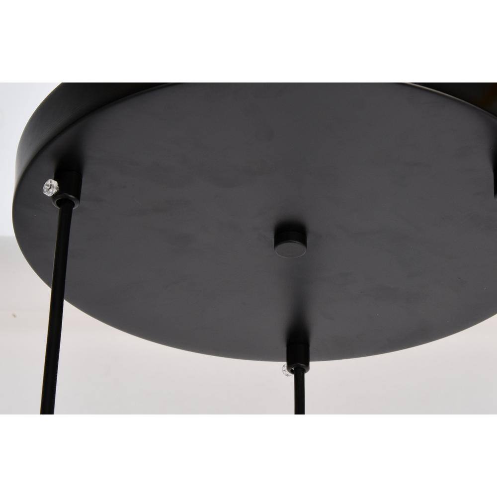Left. Living District - Sayer Collection Pendant D16.0 H23.1 Lt:3 Black Finish - Black.
