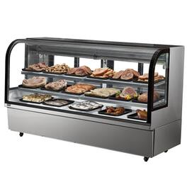 VEVOR - Refrigerated Display Case, 32 Cu.Ft./901L Large Pastry Display Case, 4-Tier Commercial Display Refrigerator - Silver