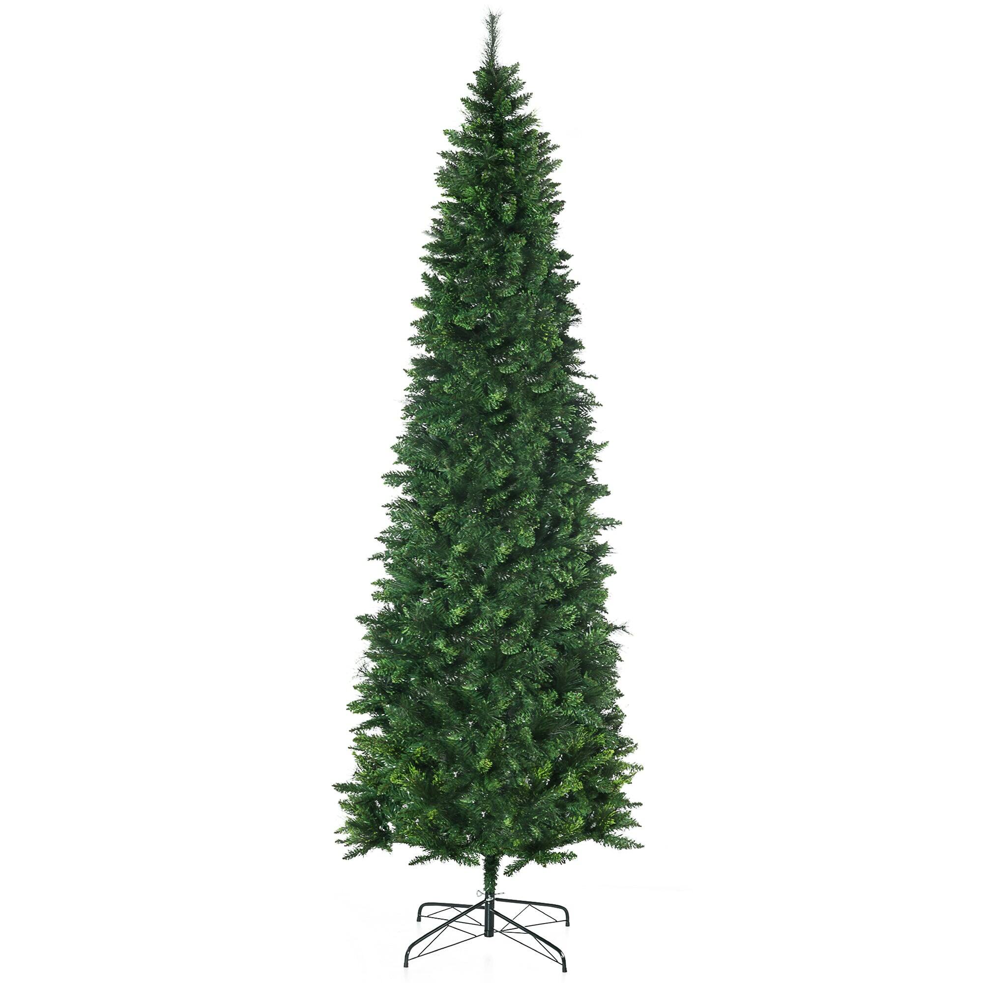 Alt View 5. Hivvago - 9ft Tall Pencil Artificial Christmas Tree Holiday DÃ©cor with 1298 Branches - Green.
