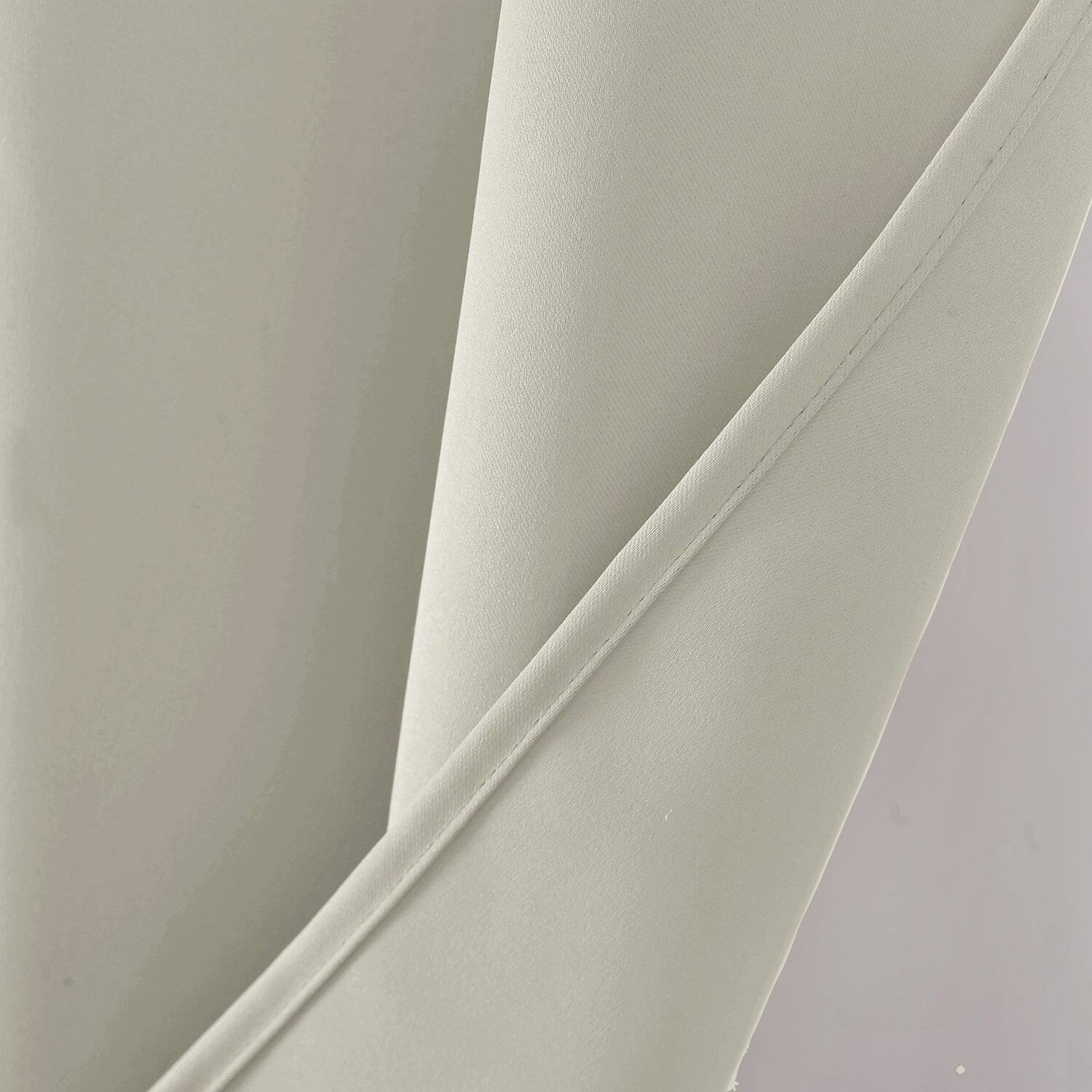Left. RT Designers Collection - RT Designers Collection 100% Polyester 250 GSM Riley 100% Blackout Grommet Panel 54" x 45" Grey - Grey.
