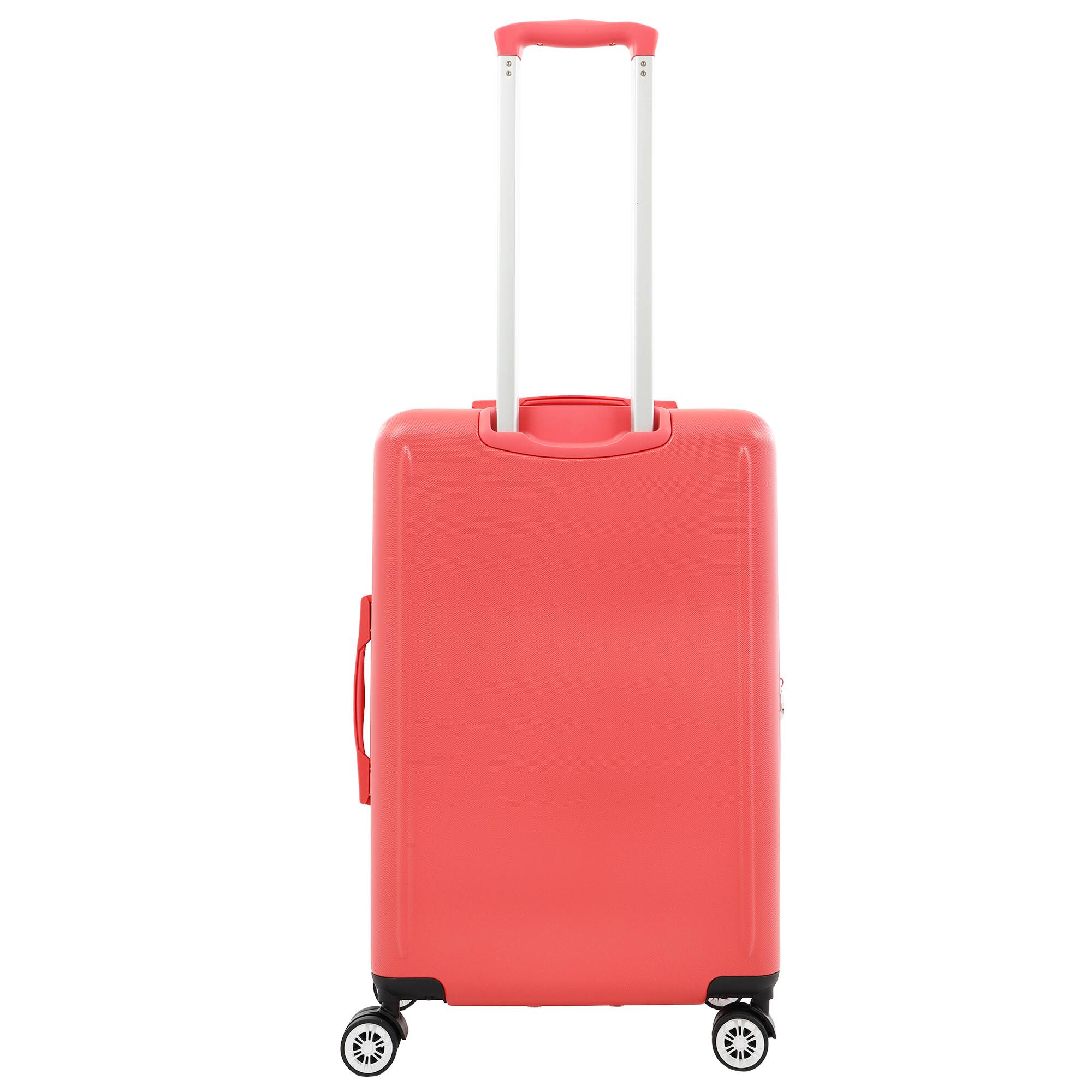 Back. Tommy Bahama - 26" Hardside Spinner Luggage with 3D Pineapple - Pink.