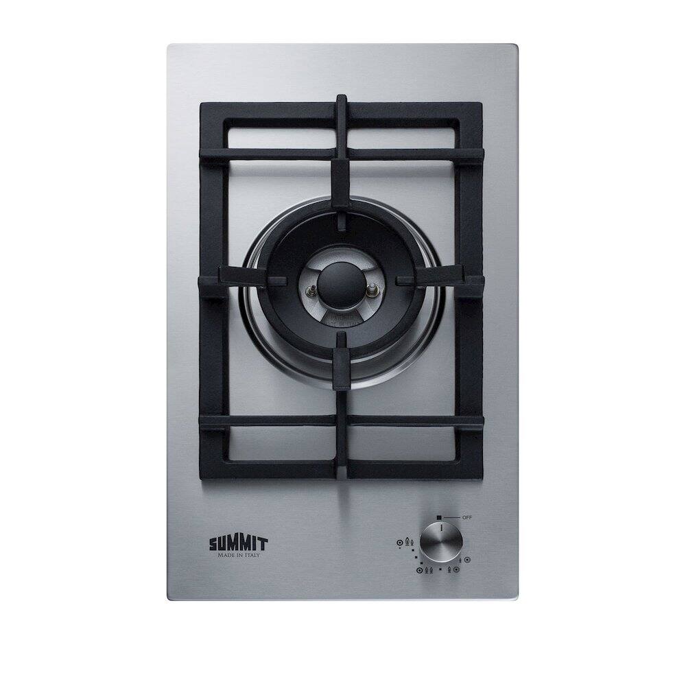 SUMMIT - 12" Wide 1-Burner Gas Cooktop In Stainless Steel - Silver
