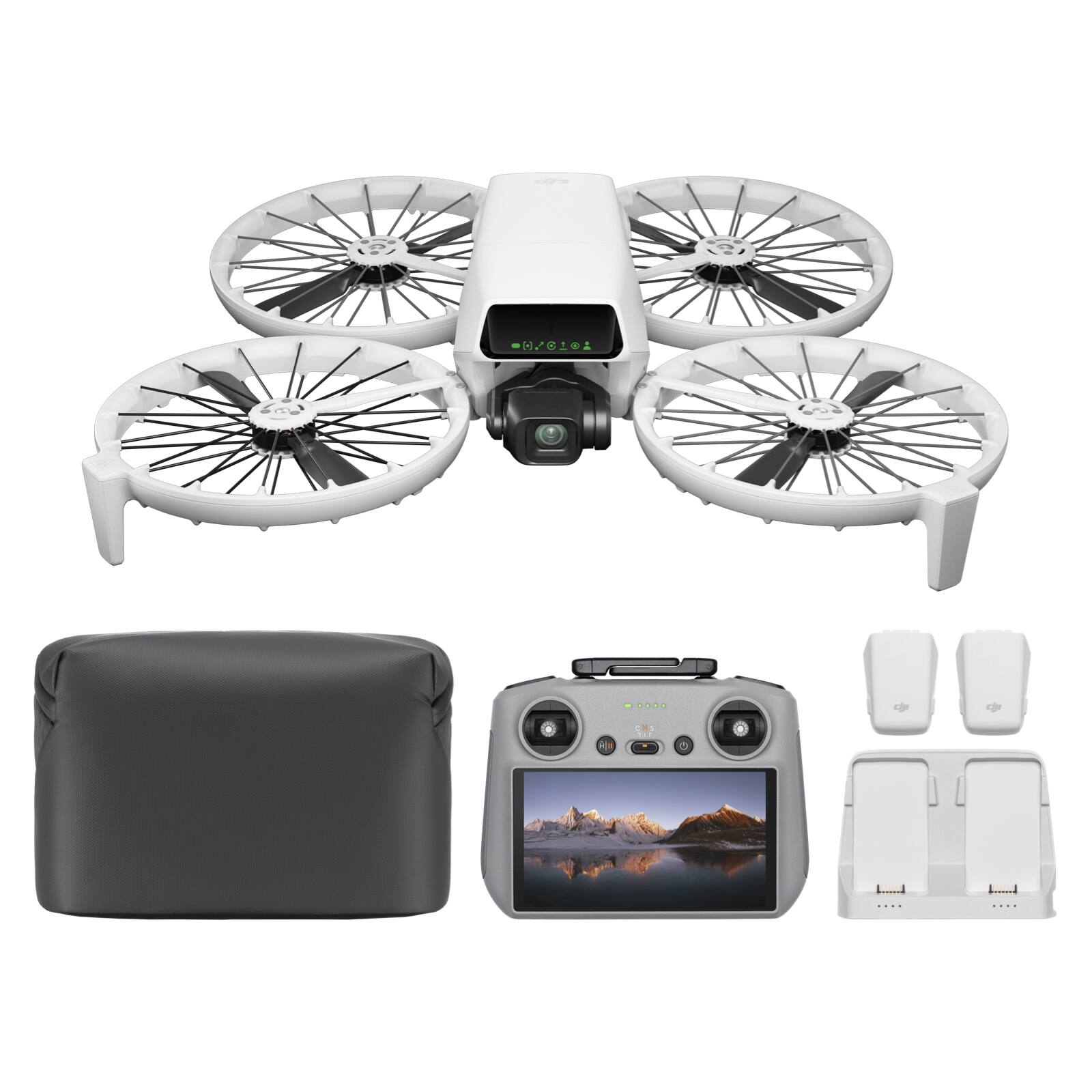 DJI - Flip Fly More Combo with RC 2 Screen Remote Controller, Drone with 4K UHD Camera CP.FP.00000181.04