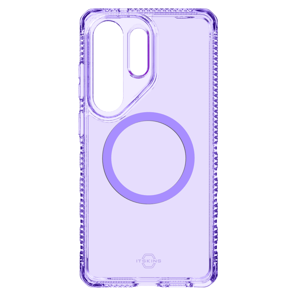 Alt View 3. Itskins - HYBRID R // CLEAR MagSafe Case for Samsung Galaxy S26 Ultra - Light Purple.