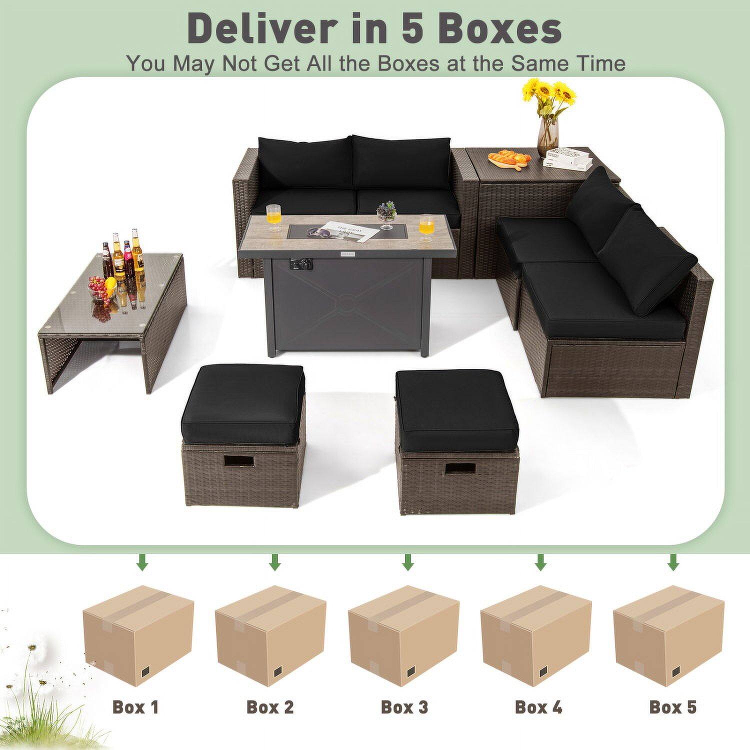 Deliver in 5 Boxes  
You May Not Get All the Boxes at the Same Time  

Box 1  
Box 2  
Box 3  
Box 4  
Box 5
