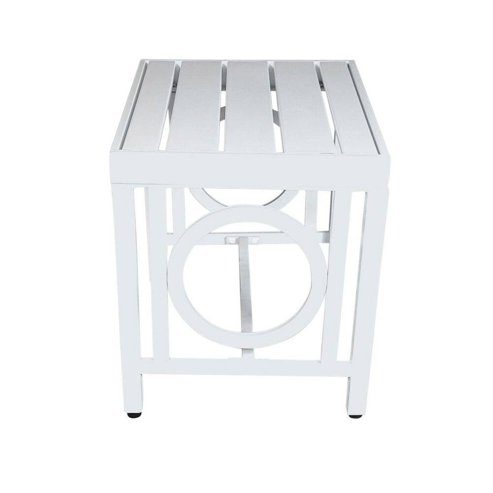 Angle. Carolina Chair & Table - Grammercy Outdoor Side Table - White - White.