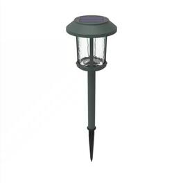 Hivvago - Set of 4 - Outdoor Solar LED Lights with Yard Path Ground Stakes - Green