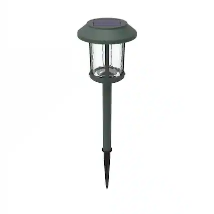 Front. Hivvago - Set of 4 - Outdoor Solar LED Lights in Green with Yard Path Ground Stakes - Green.