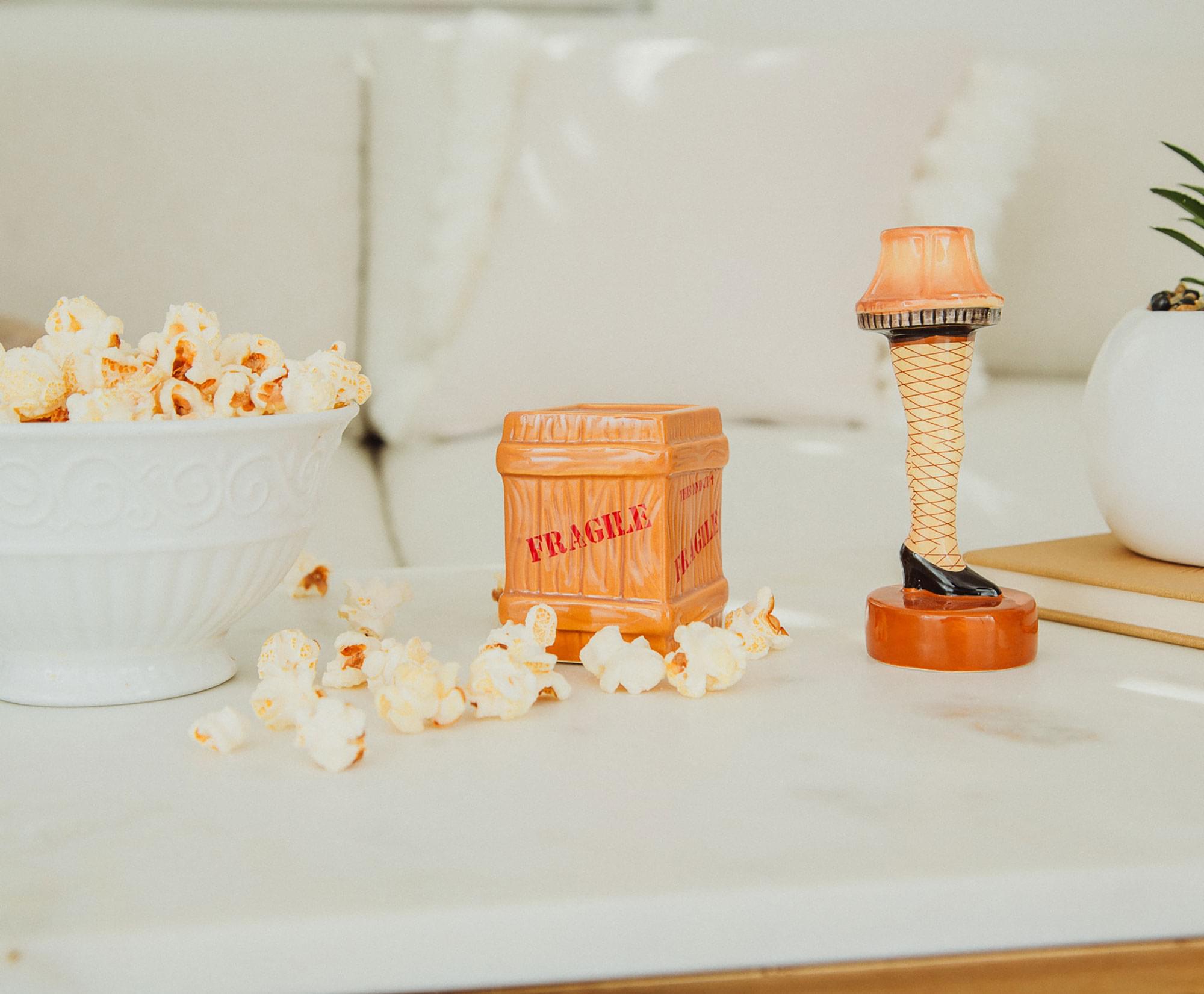 Alt View 3. Silver Buffalo - A Christmas Story Leg Lamp and Crate Ceramic Salt and Pepper Shakers | Set of 2 - Brown.