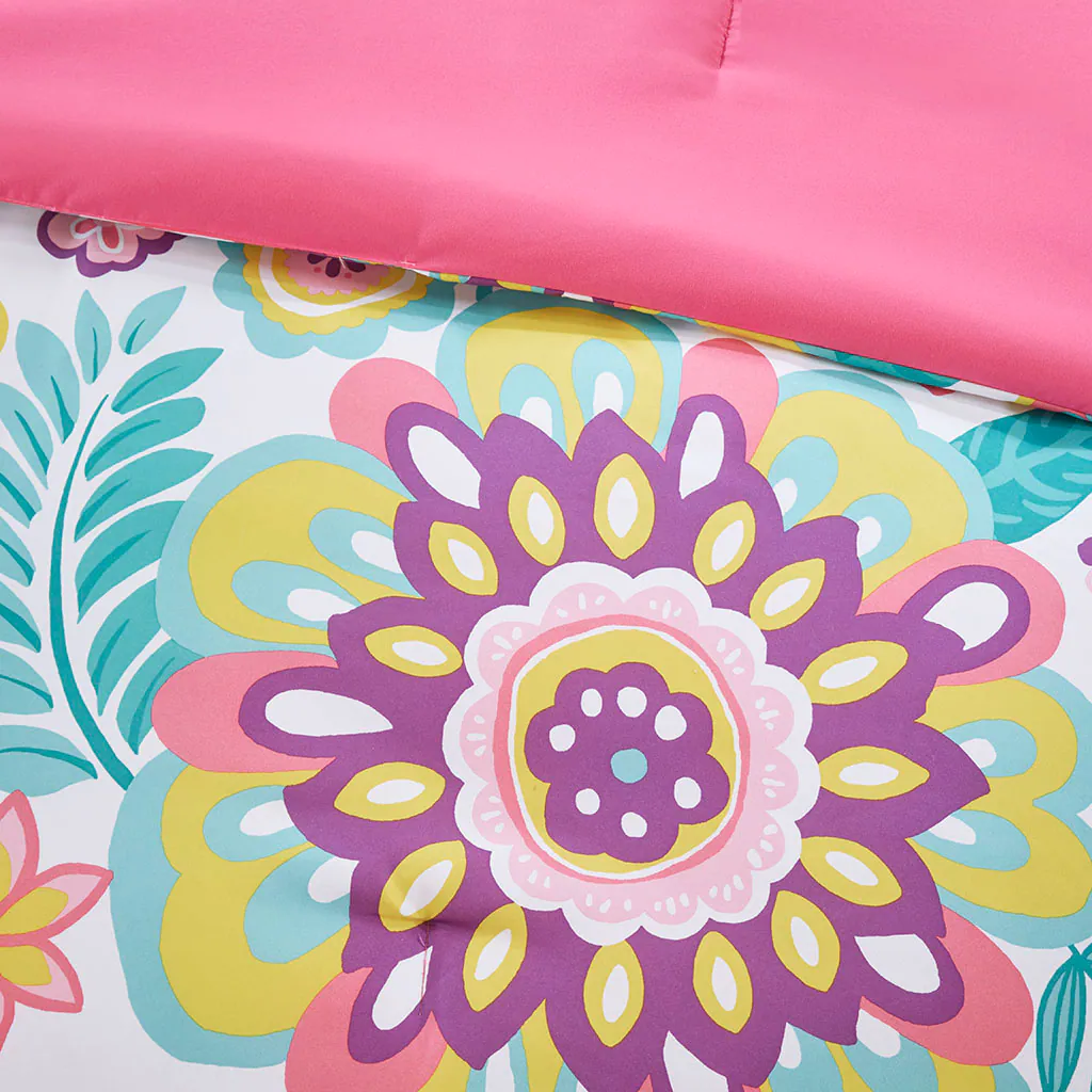 Alt View 5. Gracie Mills - Gracie Mills Icarus Floral Medallion Comforter Set - Pink.