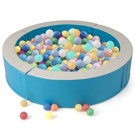 Costway - 44.5" x 10" Baby Ball Pit Detachable Foam Ball Pit with 50 Colorful Ocean Balls - Blue