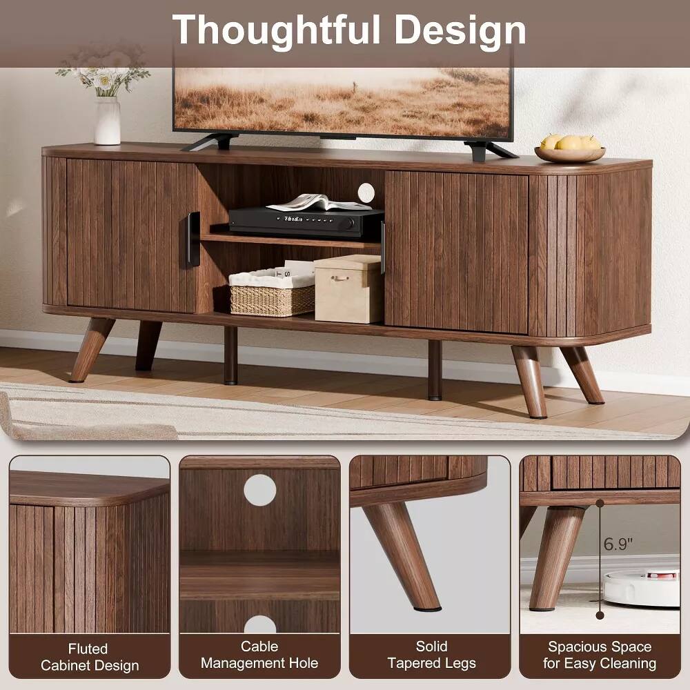 Thoughtful Design

- Fluted Cabinet Design
- Cable Management Hole
- Solid Tapered Legs
- Spacious Space for Easy Cleaning

6.9"