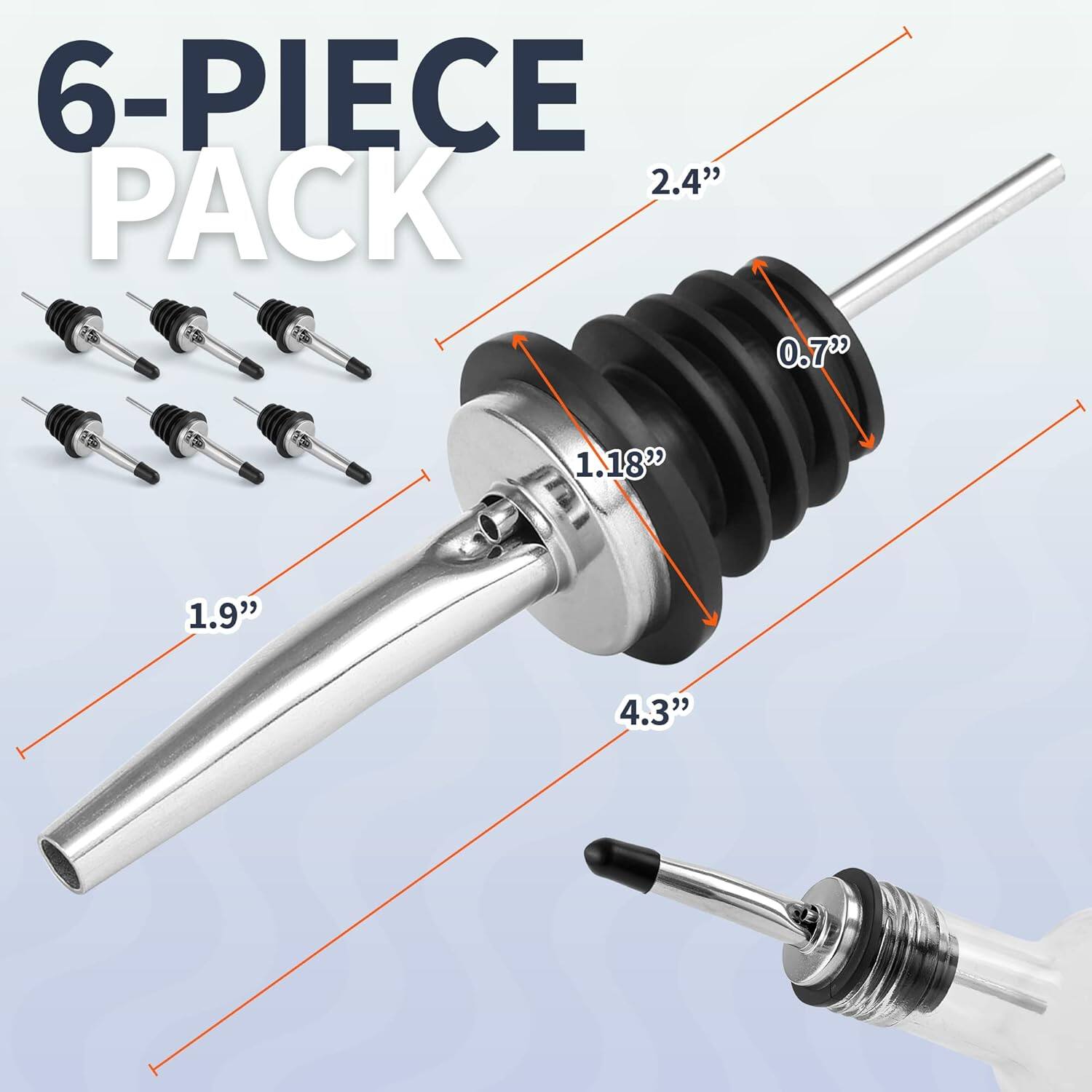 6-PIECE PACK  
2.4"  
0.7"  
1.18"  
1.9"  
4.3"