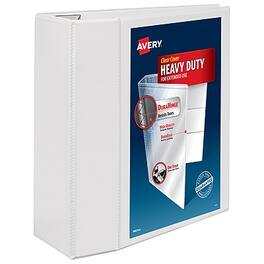 Avery - Heavy Duty 5" 3-Ring View Binders, One Touch EZD Ring - White