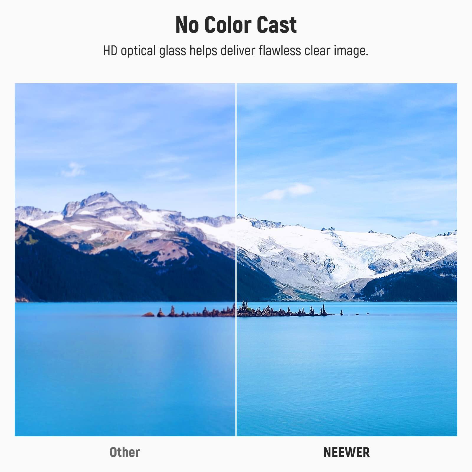 No Color Cast  
HD optical glass helps deliver flawless clear image.  
Other  
NEEWER