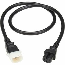 Tripp Lite - SERIES PDU POWER CORD C15 TO P-LOCK C14 HEAVY-DUTY 15A 250V 14AWG 3FT - Black