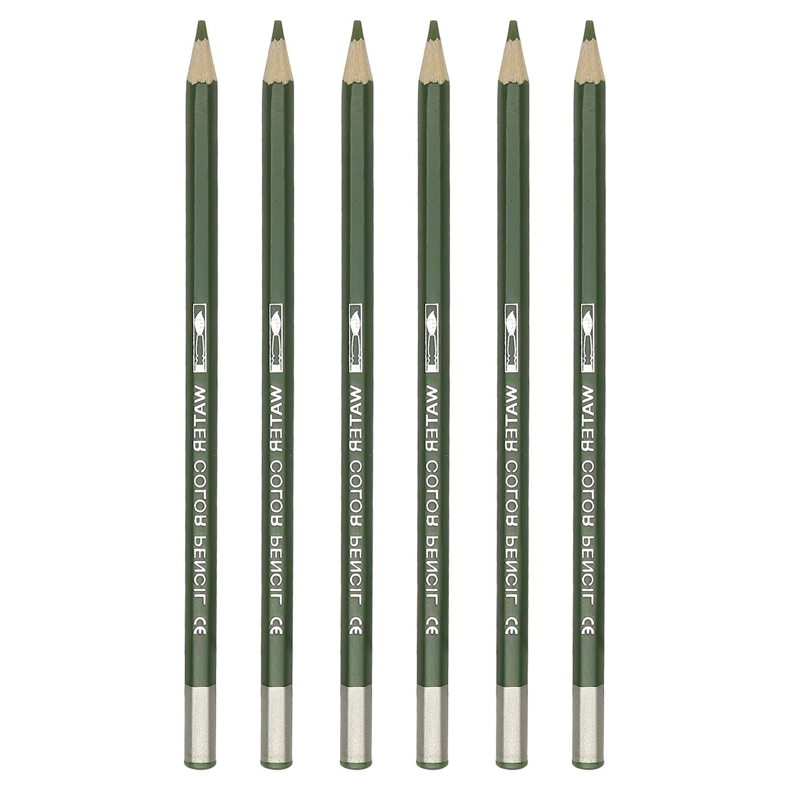 Unique Bargains - Watercolor Pencil, 6Pcs Water Soluble Pencils for Blending, Coloring, Sketch Drawing, Painting - Olive Green price history on PriceWatchPro