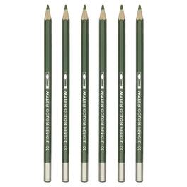 Unique Bargains - Watercolor Pencil, 6Pcs Water Soluble Pencils for Blending, Coloring, Sketch Drawing, Painting - Olive Green