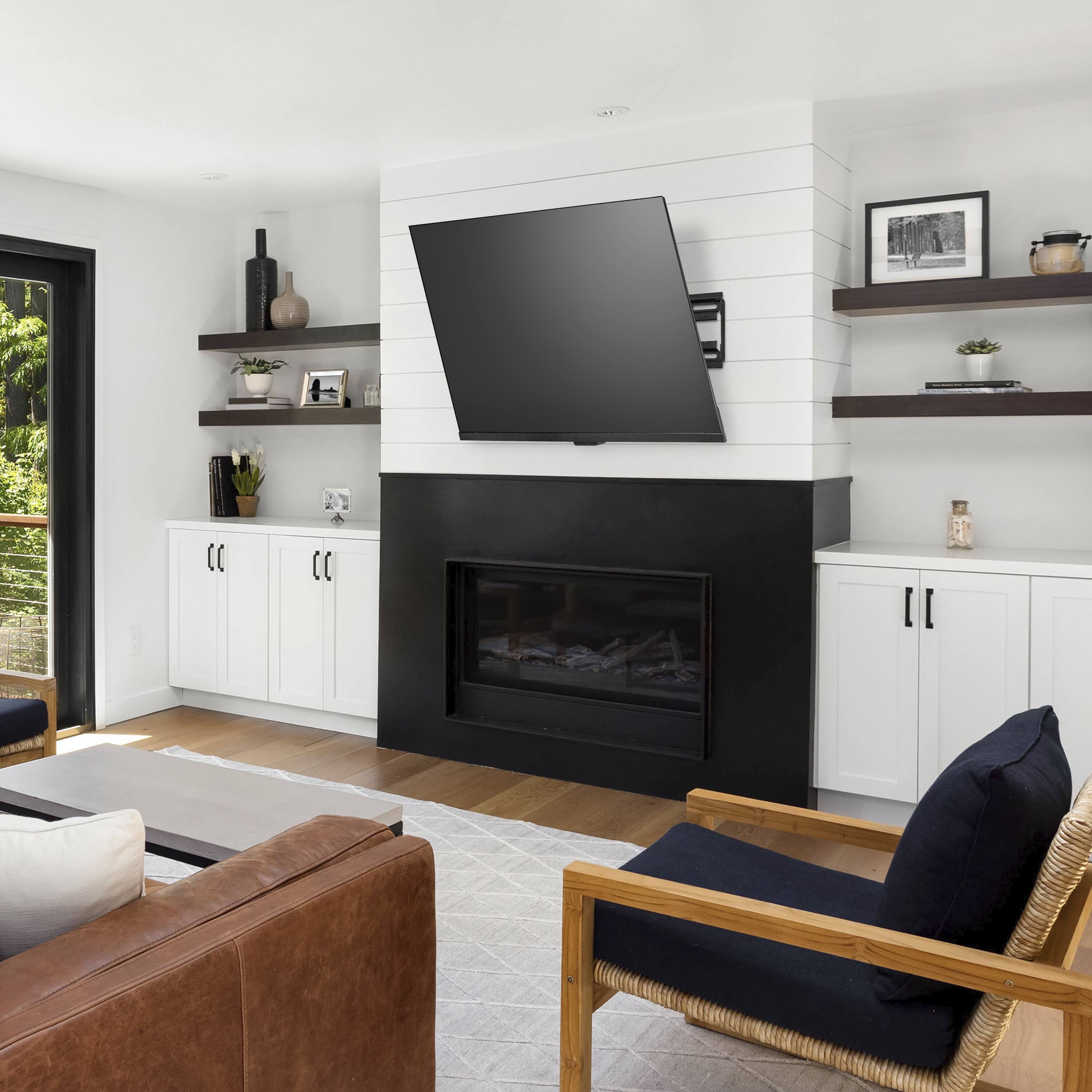 Alt View 1. Insignia™ - Extending Tilt TV Wall Mount for Most 42–90" TVs - Extends 5.1", Up to 120 lbs - Black.