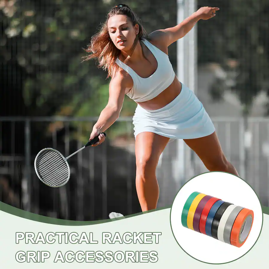 Red Racket Grips Unique Bargains Grip Fishing Tape, PVC Racquet Finishing Tapes Racket ...