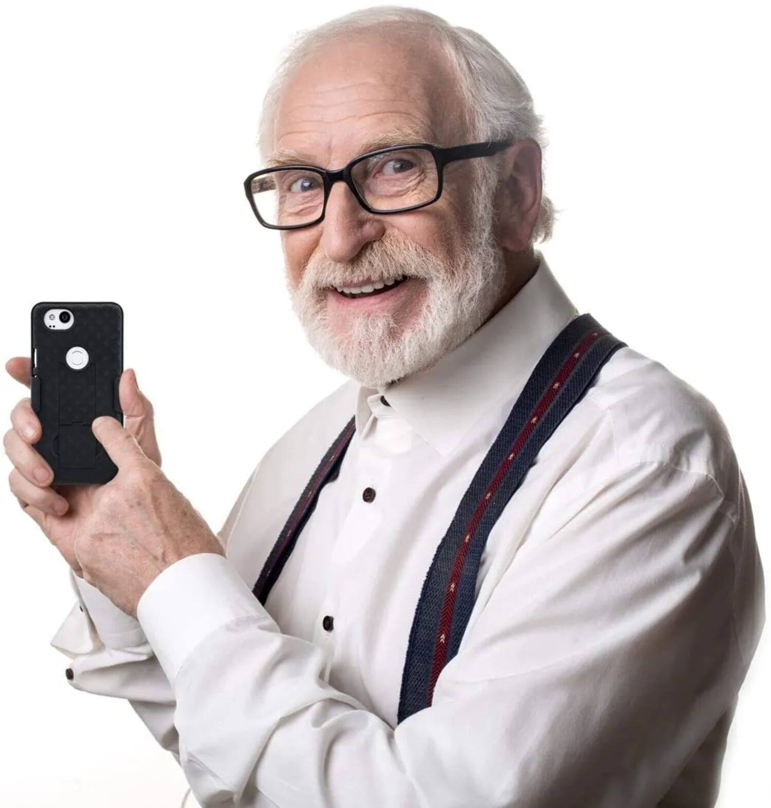 Alt View 3. RomeTech - Shell Holster Combo Case for Google Pixel 2 - Black - Black.