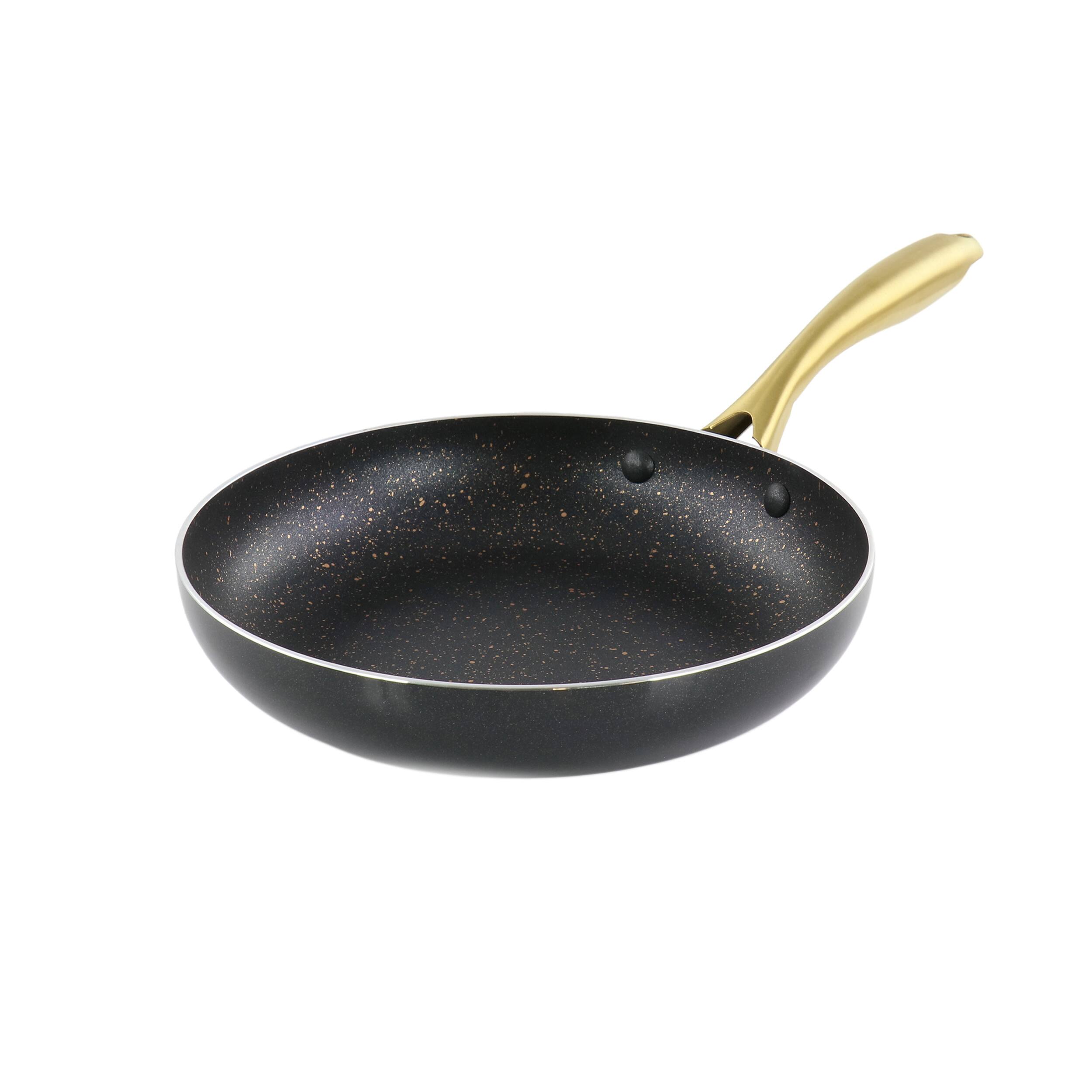 Front. Gibson - Gibson Home Ellsworth 9.5 Inch Aluminum Nonstick Frying Pan - Black.