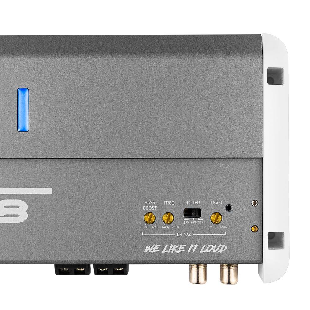 BASS FREQ FILTER BOOST LPF HAR OFF 088 12dB 40HZ 2KHz CH 1/2  
LEVEL MN MAX  
WE LIKE IT LOUD
