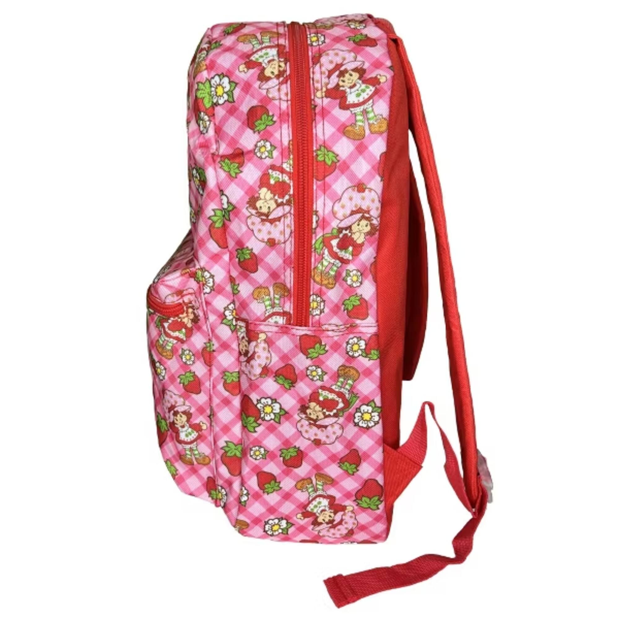 Alt View 2. Fast Forward - Strawberry Shortcake 16 Inch Pink Nylon School Backpack for Girls - Pink.