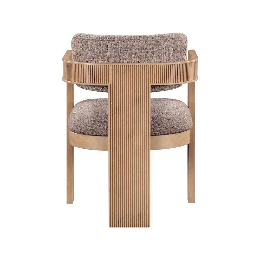 Alt View 4. Meridian Furniture - Sacha Brown Linen Textured Fabric Dining Chair, Set of 2 - Brown.