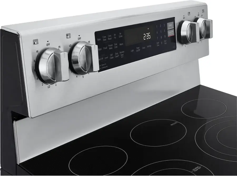 The text on the image reads:

"2:35 Conv Fy Bake Bake Roast Frazen Slow Marm Proof Meal Cook Timer Cock Settings Broil Light On/Off Easy Remote Cooking Self Clean* Start Level Clean * set/ORf DfF Bewe t Cooking - I 2 4 5 1 i Cook I Tme E SAFT 5 CLEARIOFF p e Stat Tme - I 1 2 LO 2 Utratest is Vrow."

This text appears to be a combination of various cooking settings and instructions, possibly for a stove or oven. The text includes terms such as "Conv Fy," "Bake," "Roast," "Frazen," "Slow," "Marm," "Proof," "Meal Cook Timer," "Cook Settings," "Broil Light On/Off," "Easy Remote Cooking," "Self Clean," "Start Level Clean," and "p e Stat Tme."