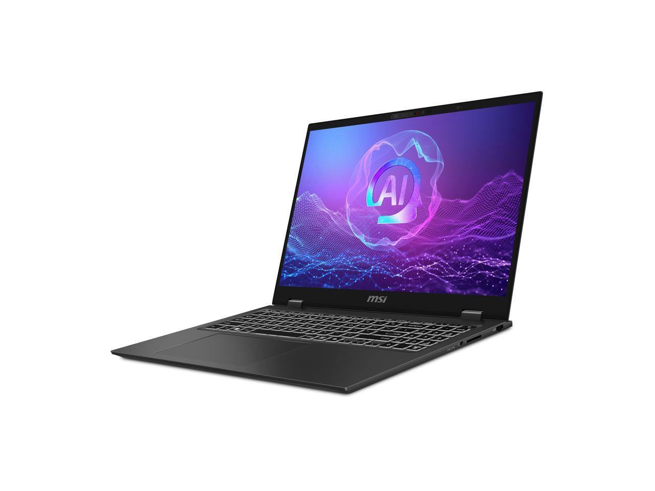 Alt View 7. MSI - MSI Prestige 16 AI Evo 16” UHD+ OLED Laptop - Intel Core Ultra 7 255H 2025 - Intel Arc Graphics - 16GB RAM - 1TB Storage - Stellar Gray.
