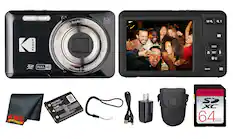 KODAK PIXPRO Aspheric 5X Zoom WIDE (28-140mm, 16x Optical Zoom, 14.0MP, Full HD)
FIXPRO XC 64GB SD Card
PIXPRO LB-012 Battery
USB Cable
AC Adapter
Carrying Case
KAVE Electronics