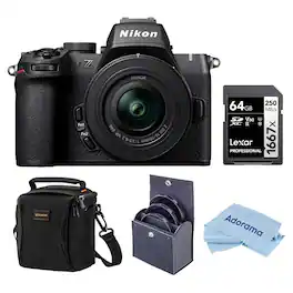 Bundle - Nikon - Z50II Mirrorless Camera with NIKKOR Z DX 16-50mm f/3.5-6.3 VR Lens, with 64GB Memory Card, 46mm Filter Kit