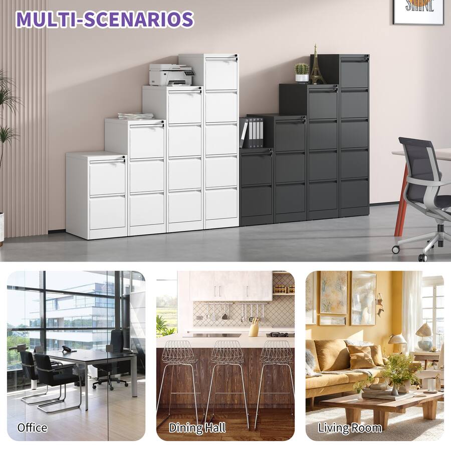 Filing Folder Design Anysun 4 Drawer Anti Tilt Design Steel Vertical File Cabinet with ...