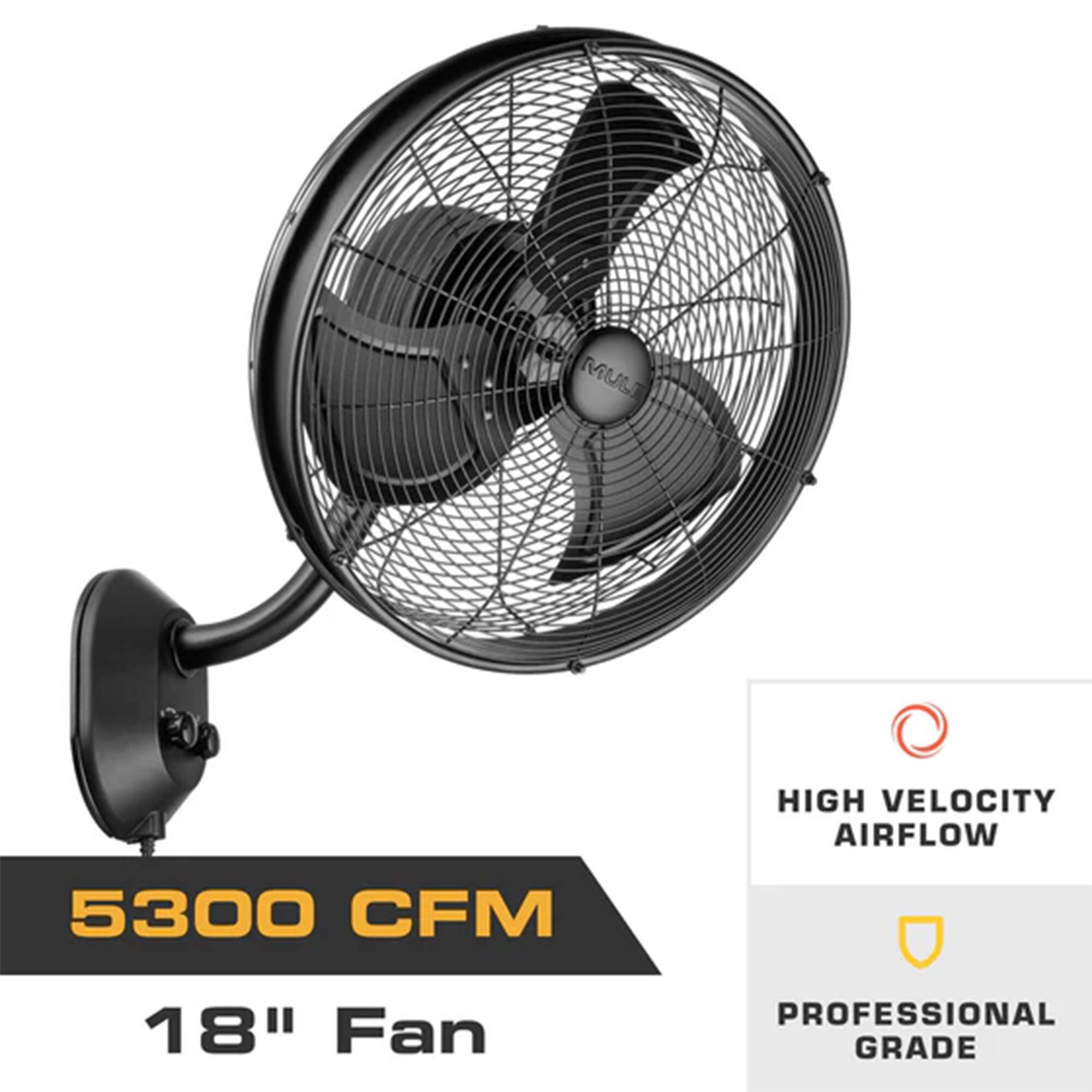 MUL High Velocity Airflow 5300 CFM 18" Fan Professional Grade