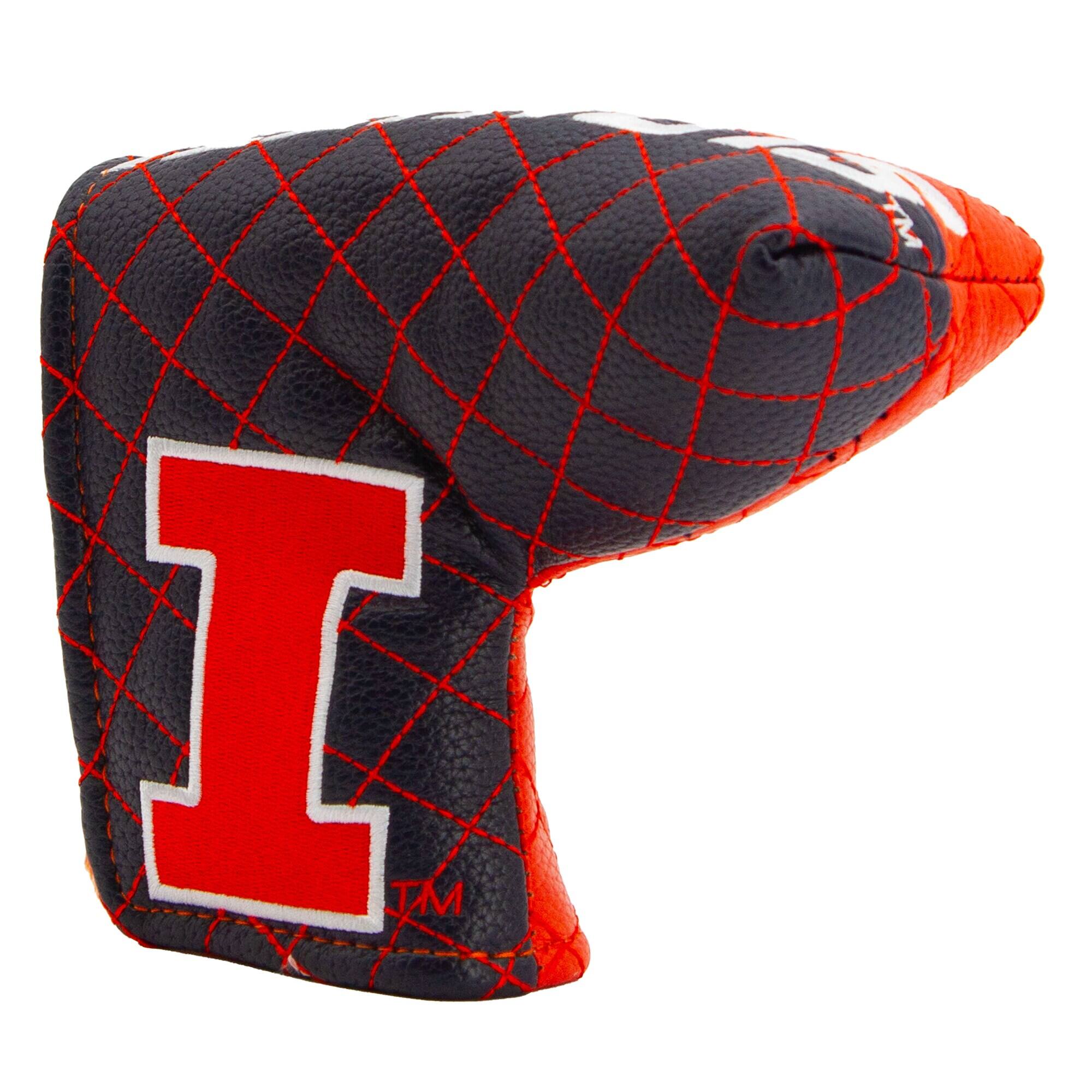 Alt View 2. Team Golf - Illinois Fighting Illini Quilted Blade Putter Cover - Multicolor.