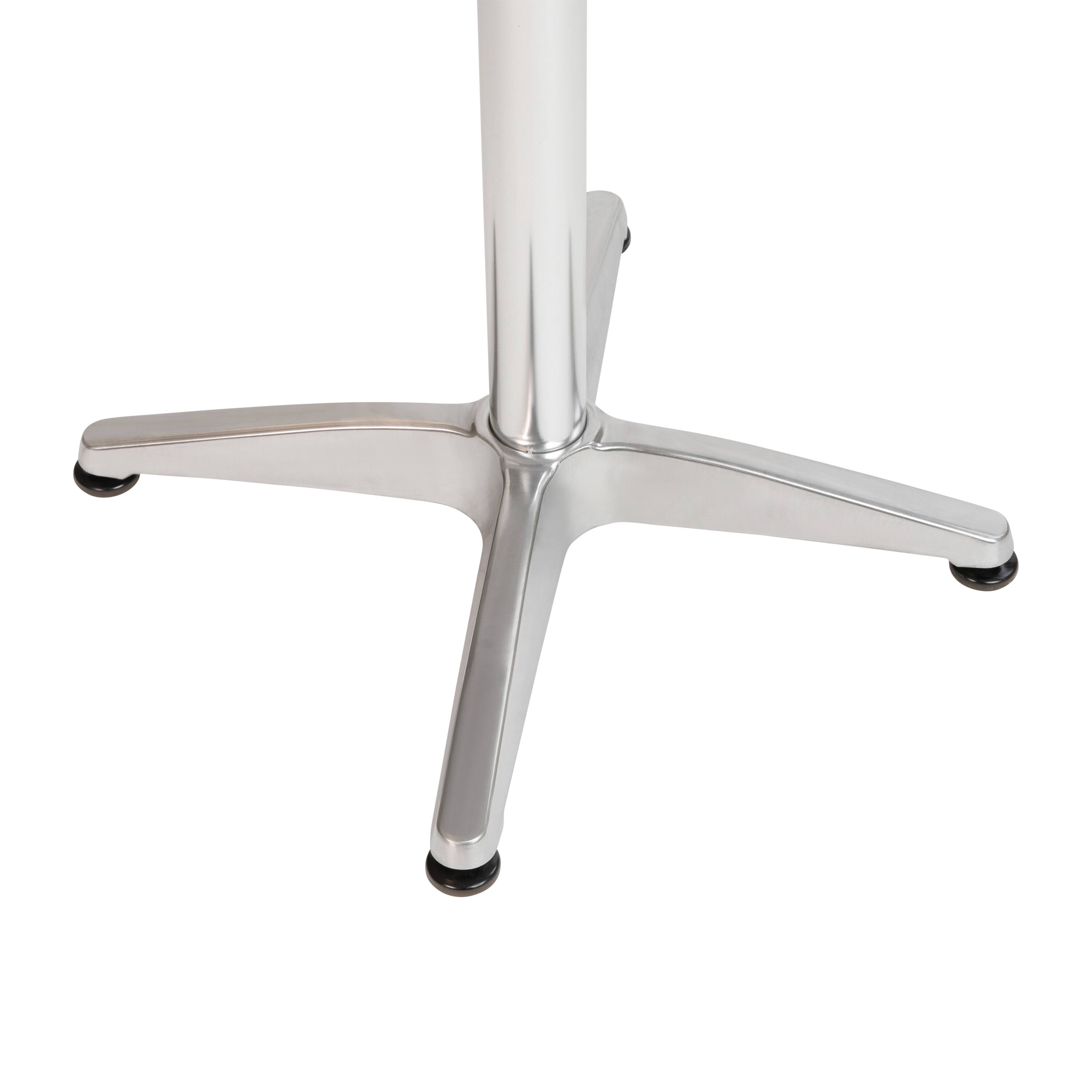 Alt View 7. Emma + Oliver - Indoor/Outdoor 23.5"H Aluminum Round Bar Height Table with Cross Base - Aluminum.