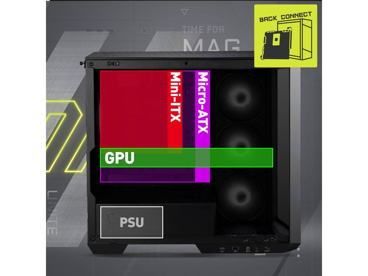 001 007 093 NIT 7 GPU UNITE PSU BACK CONNECT TIME FOR MAG Mini-ITX Micro-ATX