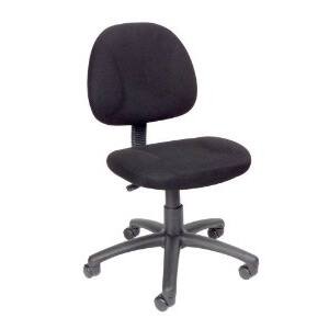 Front. SlickBlue - Office Chair with Padded Seat and Back – Ergonomic Chair with Lumbar Support - Black.
