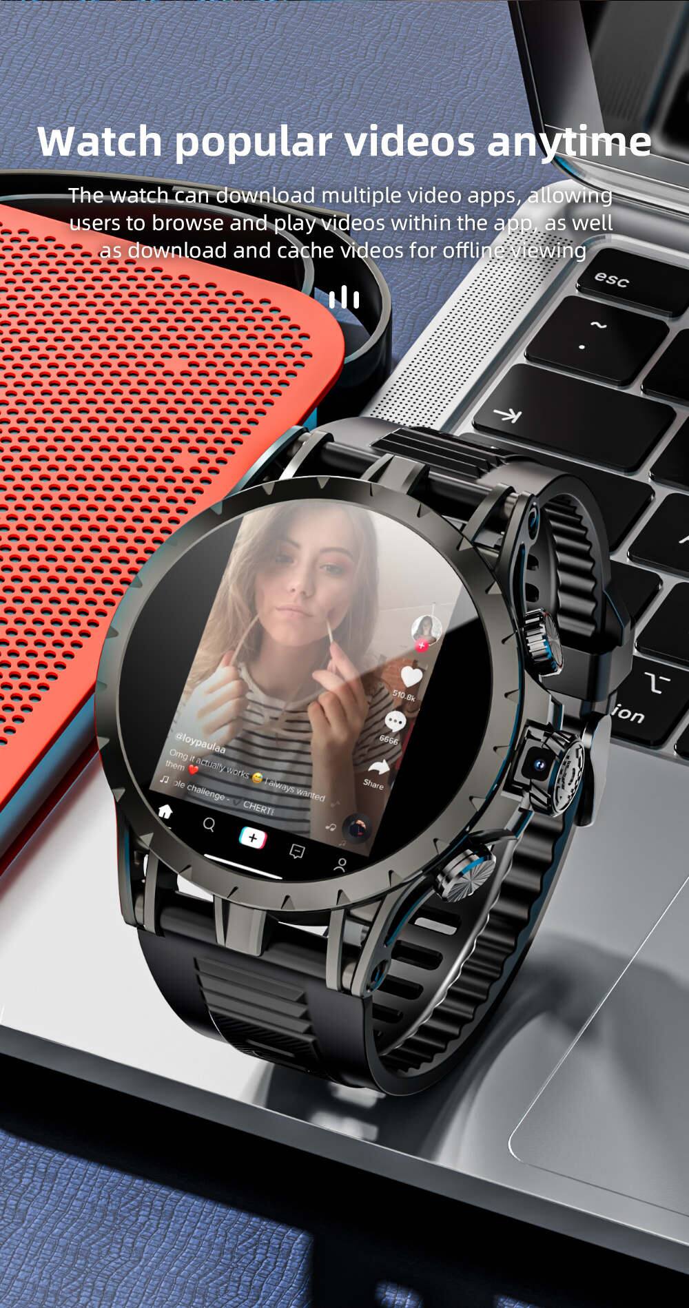 Watch popular videos anytime

The watch can download multiple video apps, allowing users to browse and play videos within the app, as well as download and cache videos for offline viewing