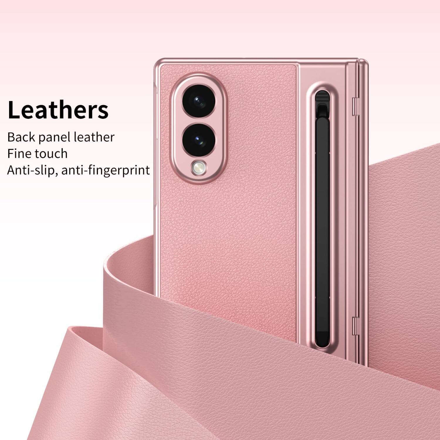 Leathers  
Back panel leather  
Fine touch  
Anti-slip, anti-fingerprint