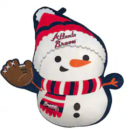 Pegasus - Atlanta Braves Holiday Snowman Plushlete Pillow - White