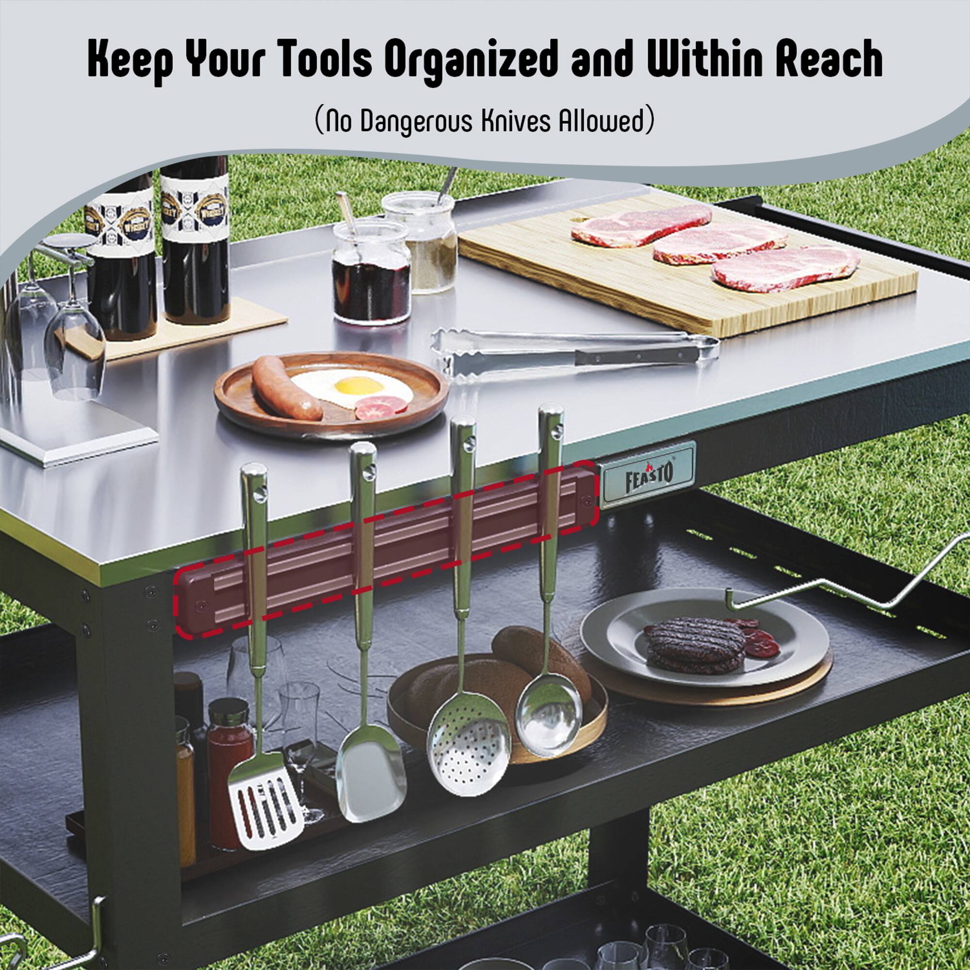 Keep Your Tools Organized and Within Reach  
(No Dangerous Knives Allowed)