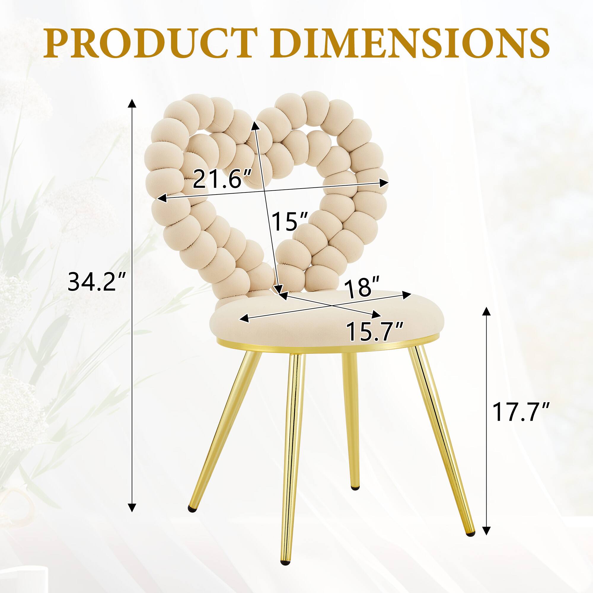 PRODUCT DIMENSIONS  
21.6" x 15" x 34.2" x 18" x 15.7" x 17.7"