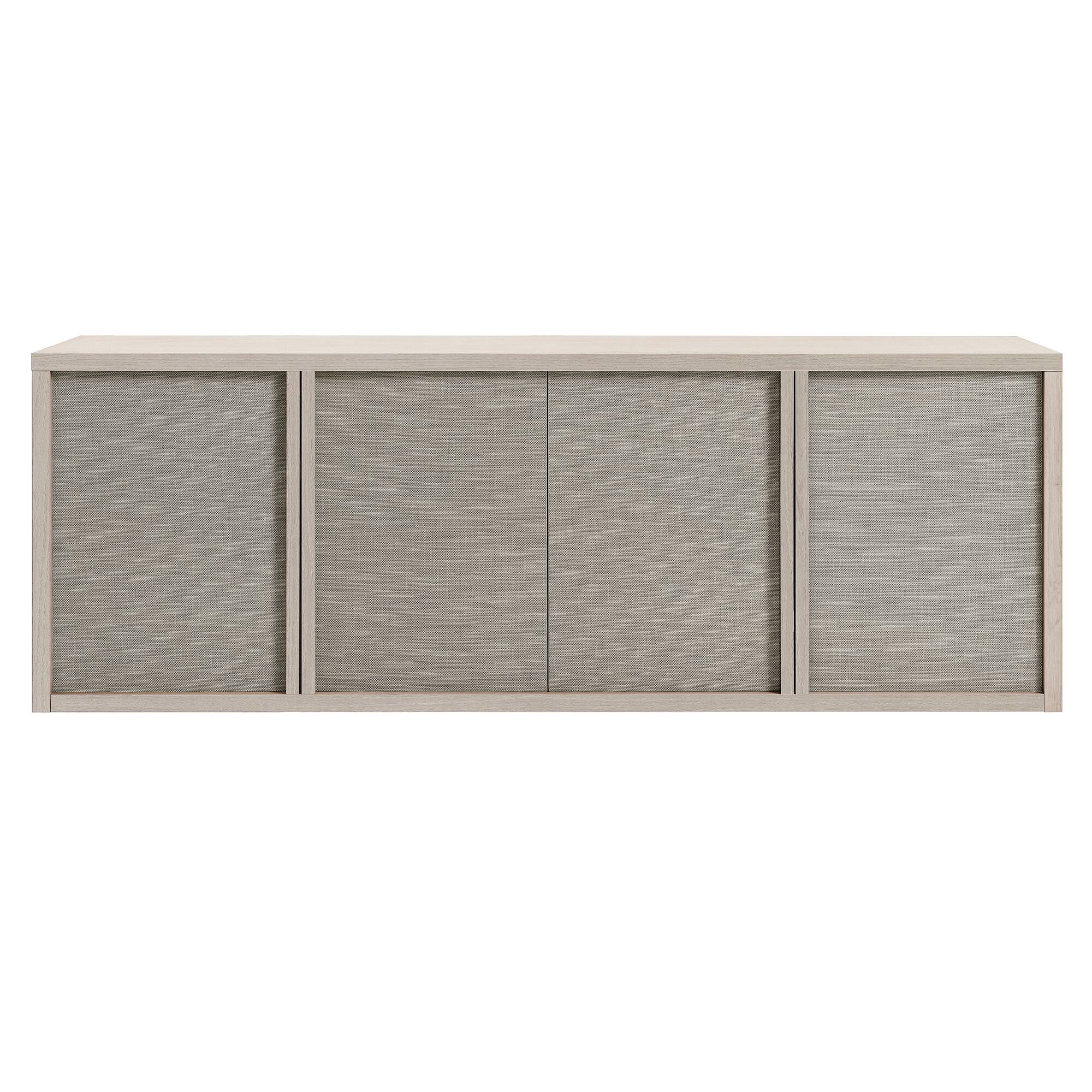 Angle. Hudson&Canal - Kai Rectangular TV Stand for TV's up to 75" in Alder White - Alder White.