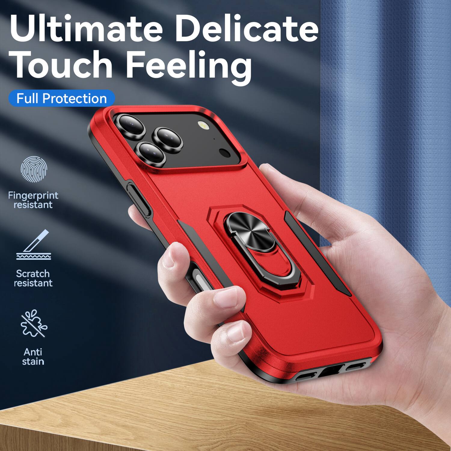 Ultimate Delicate Touch Feeling  
Full Protection  
Fingerprint resistant  
Scratch resistant  
Anti stain