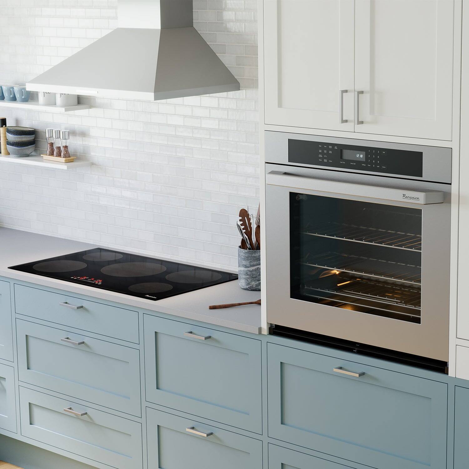 Alt View 5. Rangaire - Rangaire 30" Single Electric Wall Oven Self-cleaning Air Fry True Convection Stainless Steel RWOS301GS - Stainless Steel.