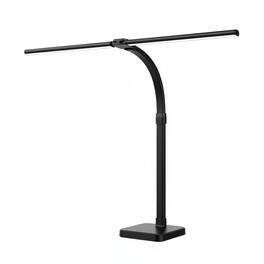 Dazzed Corner - LED Double Head Desk Lamp, 24W, 5 Brightness Levels - Black